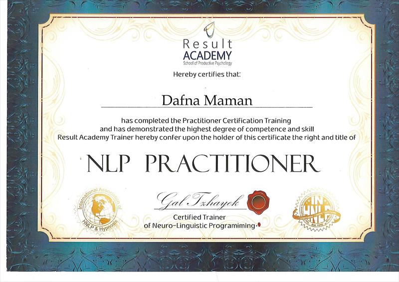 תעודת NLP PRACTITIONER