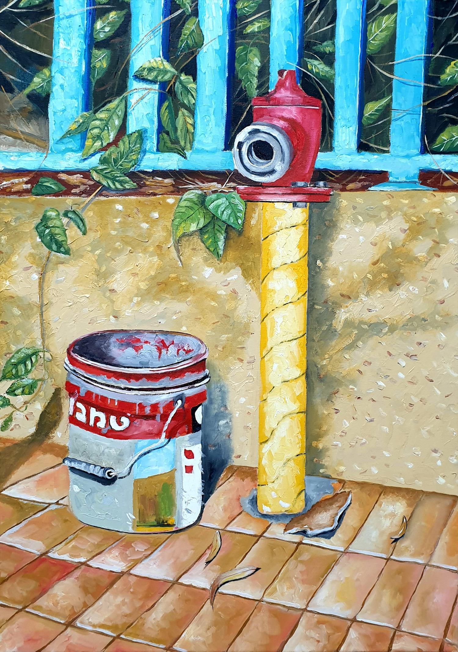 יחיאל וייס ציור שמן על בד Yechiel Weiss oil painting on canvas