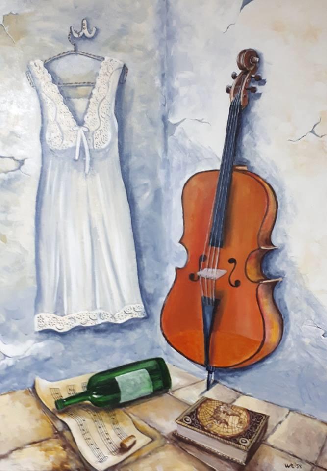 יחיאל וייס פינת החדר Yechiel Weiss and corner of the room