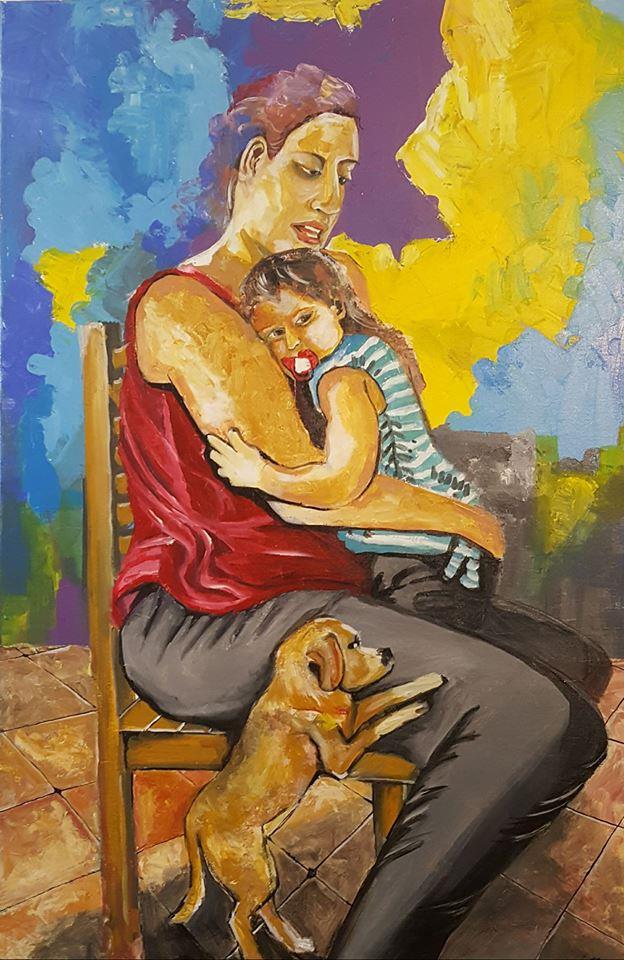 יחיאל וייס אישה ותינוק Yehiel Weiss Woman and baby