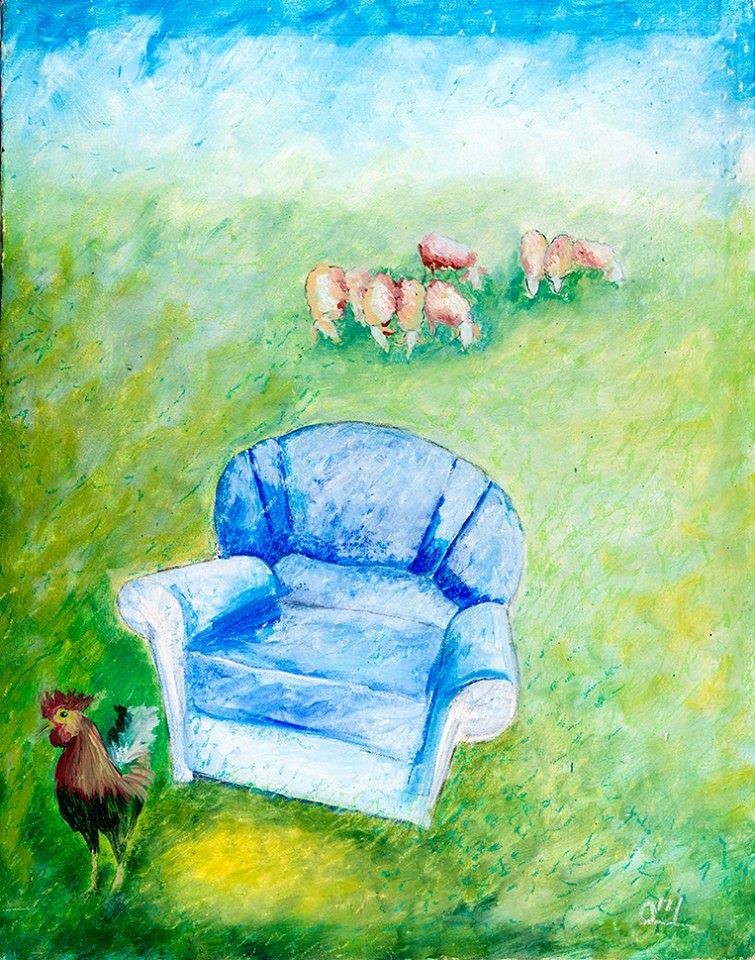 יחיאל וייס ציור שמן על בד Yechiel Weiss oil painting on canvas
