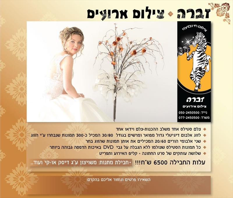 דף נחיתה לצילום חתונות