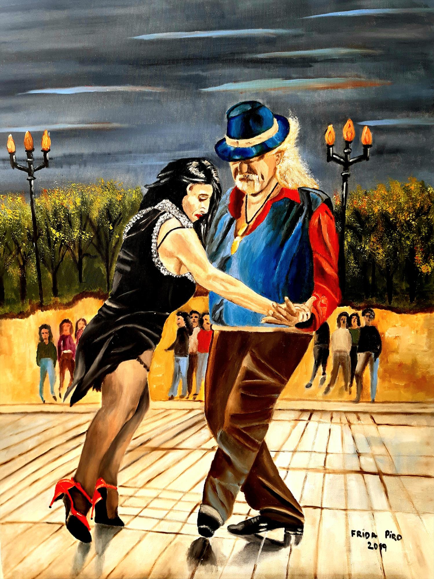 פרידה פירו ציירת ישראלית Frida piro אמנית ציירת עכשווית מודרנית ריאליסטית אימפרסיוניסטית ריקוד לטיני