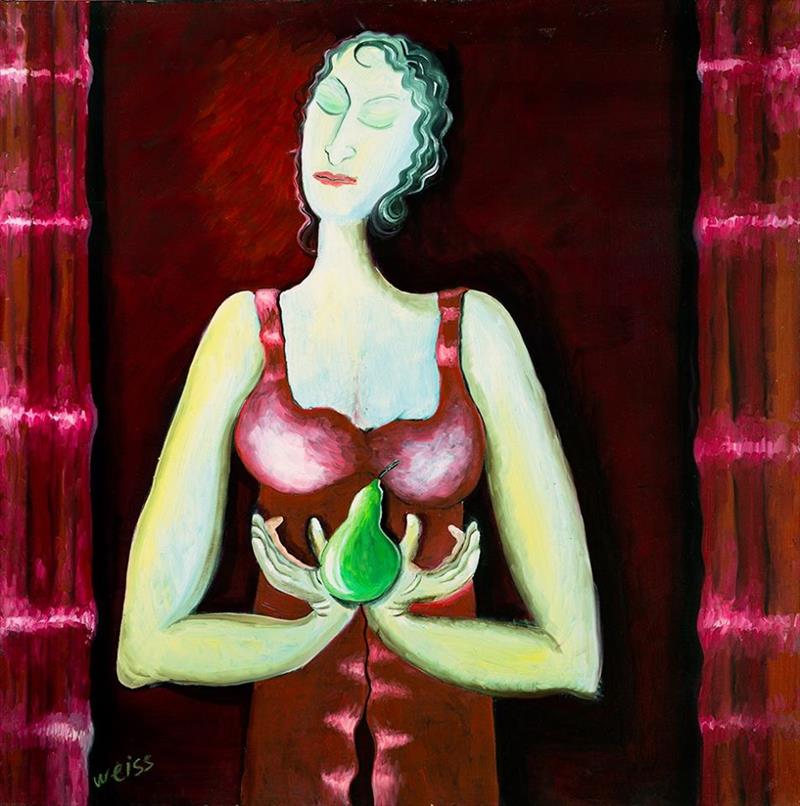 יחיאל וייס ציור שמן על בד Yechiel Weiss oil painting on canvas