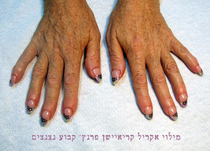 מילוי אקריל פרנץ' נצנצים