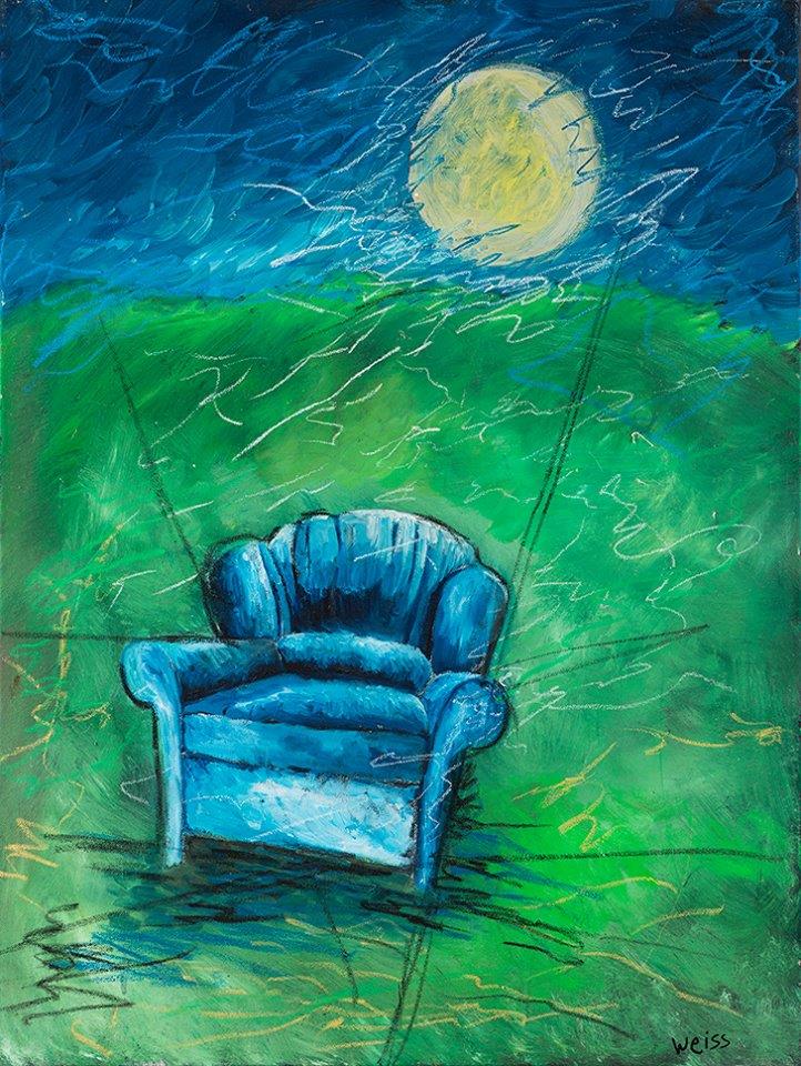 יחיאל וייס ציור שמן על בד Yechiel Weiss oil painting on canvas