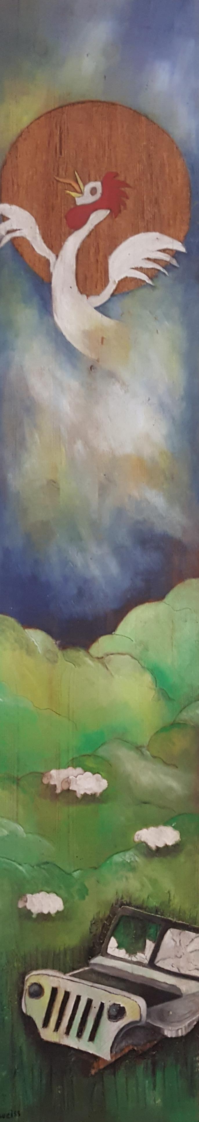 יחיאל וייס ציור שמן על בד Yechiel Weiss oil painting on canvas