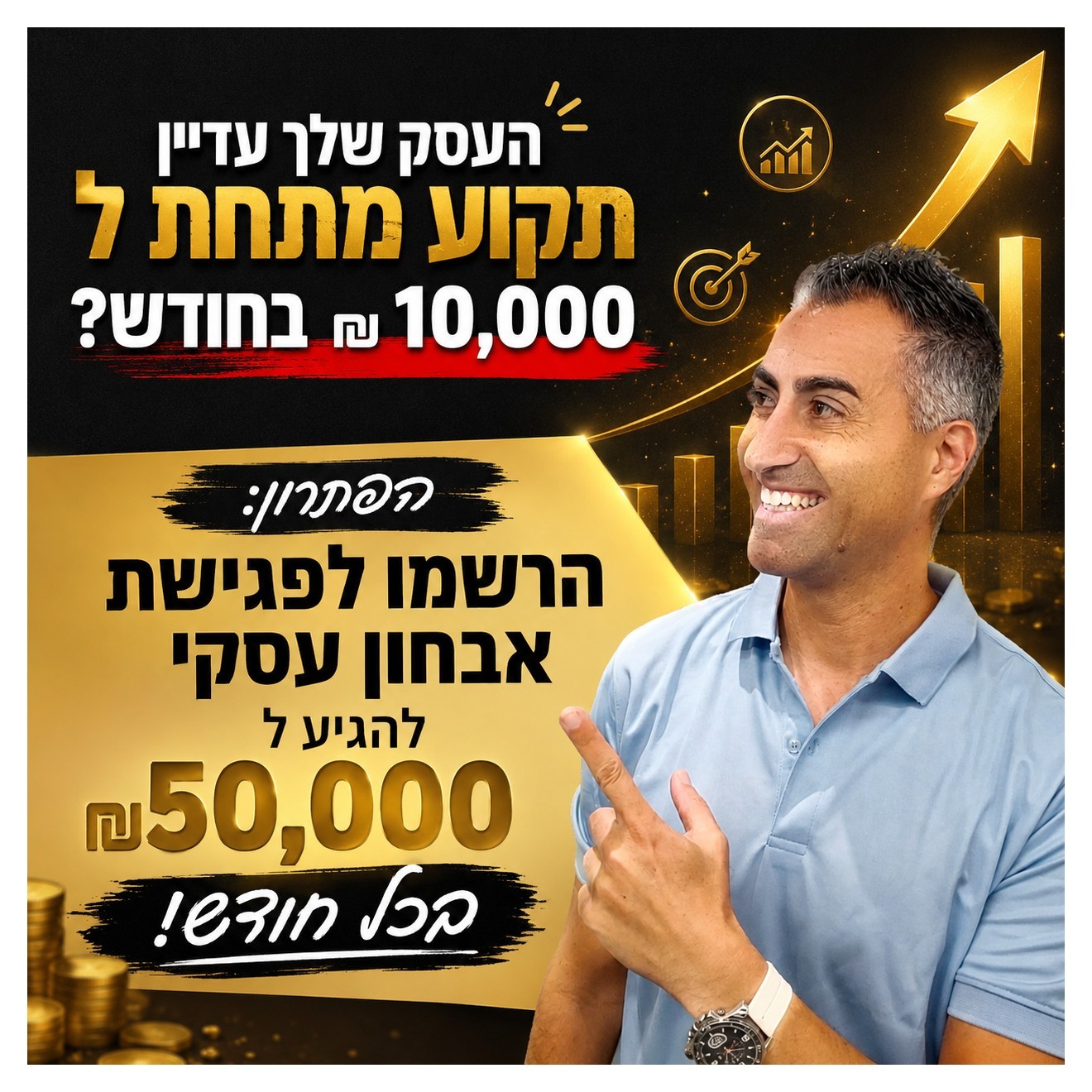 פגישת אבחון - איך להגיע בעסק ל 50,000 שח כל חודש