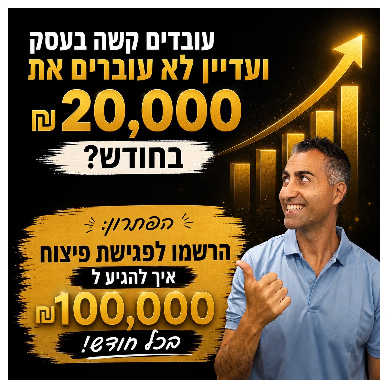פגישת פיצוח - איך להגיע ל 100,000 ₪ בכל חודש
