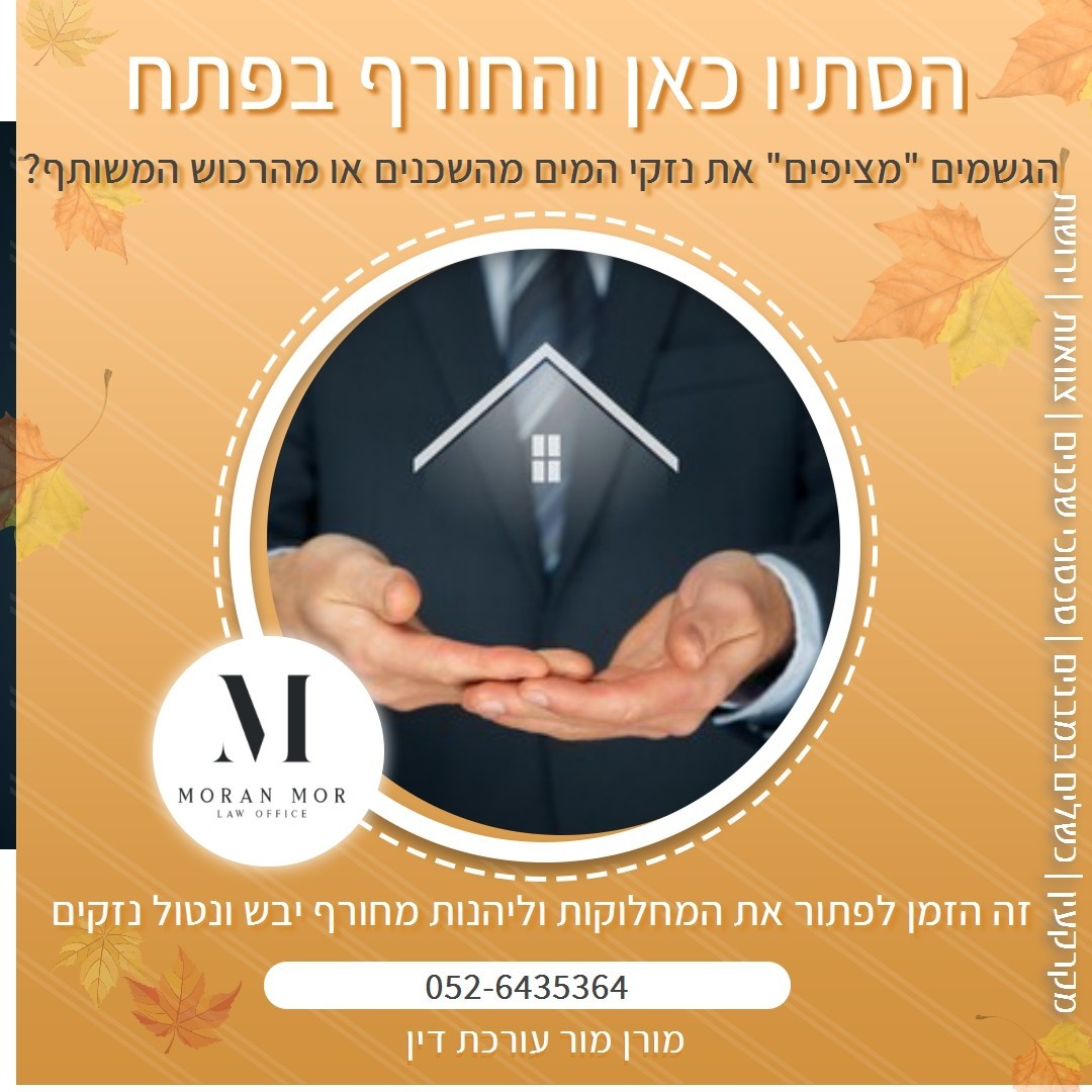 סכסוכי שכנים וליקויי רטיבות